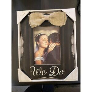 Malden International Picture Frame "We Do" Antique Look With Bow tie. 5"x7" NEW!